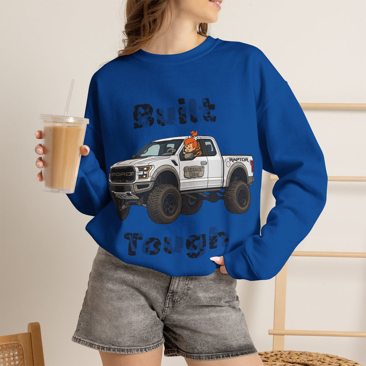 Vert Pebbles F-150 Vintage Style Graphic Crewneck Sweatshirt