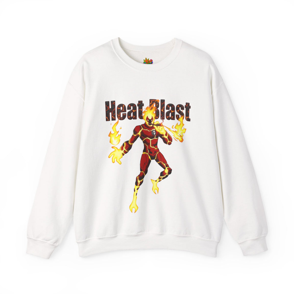 Vert Ben 10 Heat Blast Vintage Style Unisex Cotton Graphic Crewneck Sweatshirt