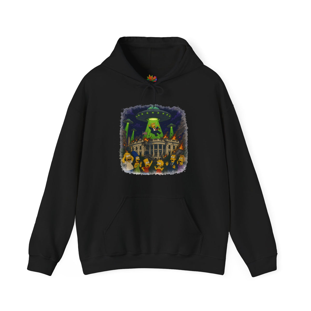 Vert Donald Trump Abduction Vintage Style Unisex Graphic Hoodie