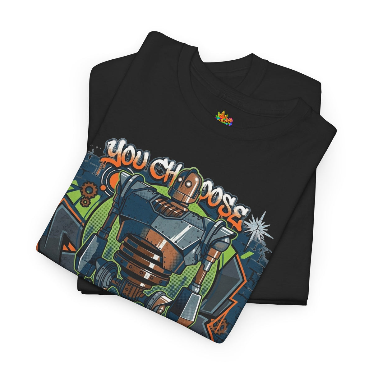 Vert Iron Giant Vintage Style Unisex Cotton Graphic T-Shirt