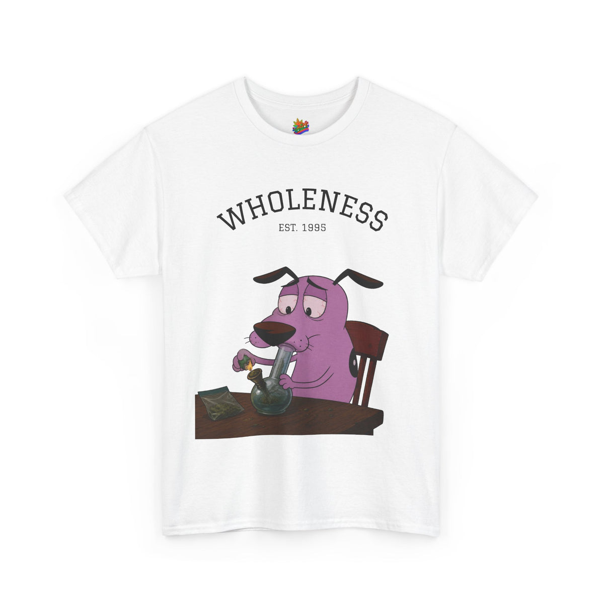 Vert Courage The Cowardly Dog Smoker Vintage Style Unisex Cotton Graphic T-Shirt