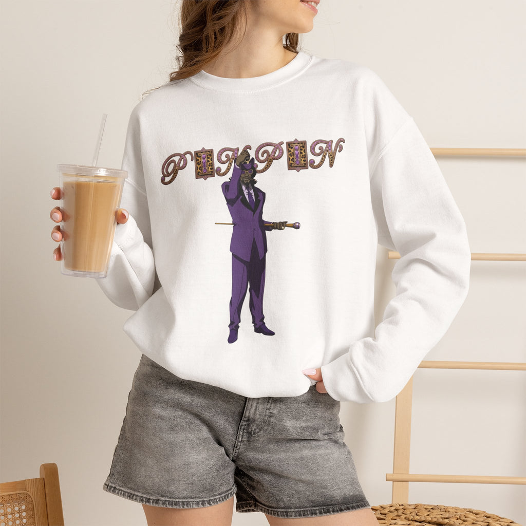 Vert Pimp Named Slickback Vintage Style Unisex Graphic Crewneck Sweatshirt