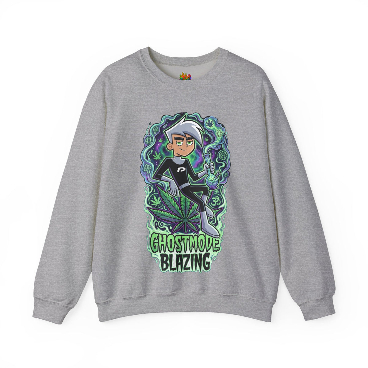 Vert Danny Phantom Smoker Vintage Style Unisex Graphic Crewneck Sweatshirt