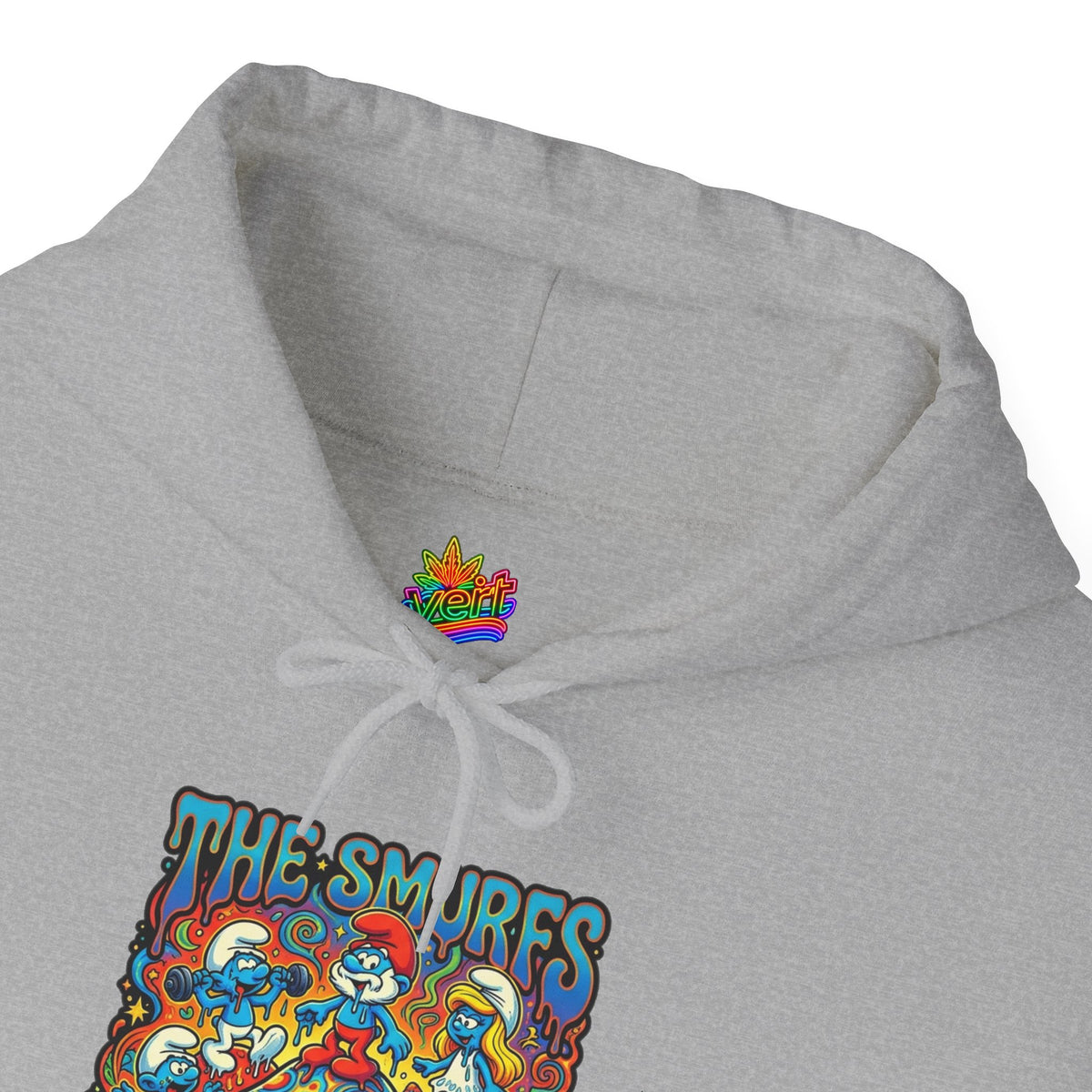 Vert Smurfs Psychedelic Vintage Style Unisex Graphic Hoodie