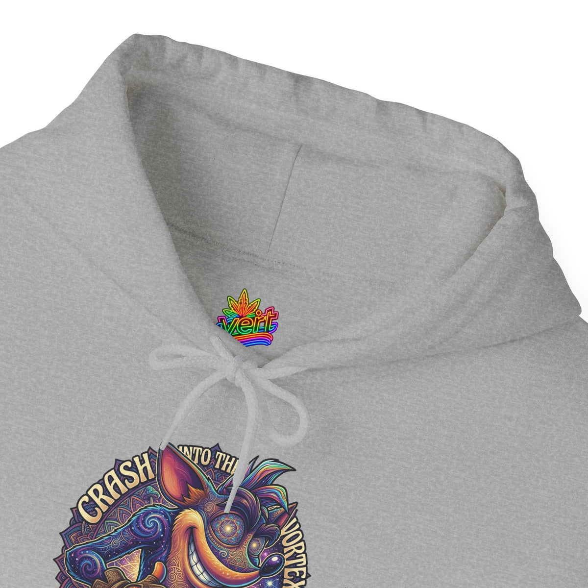 Vert Crash Bandicoot Psychedelic Vintage Style Unisex Graphic Hoodie