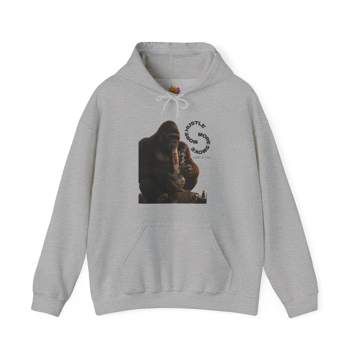 Vert King Kong Smoker Vintage Style Unisex Graphic Hoodie