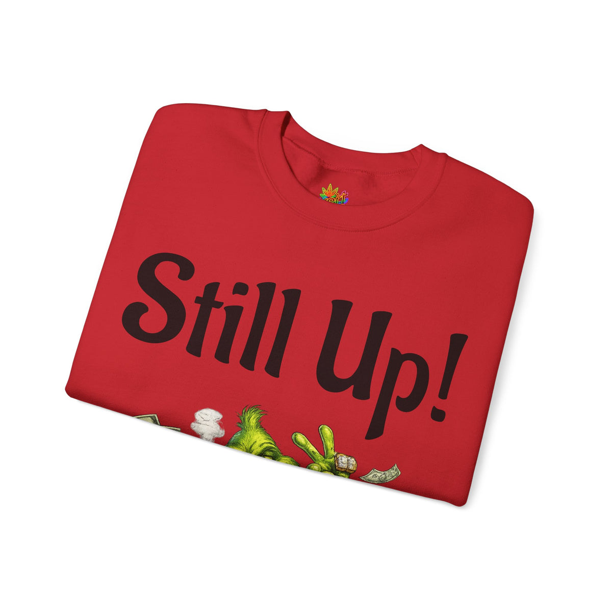 Vert Grinch Smoker Vintage Style Unisex Graphic Crewneck Sweatshirt