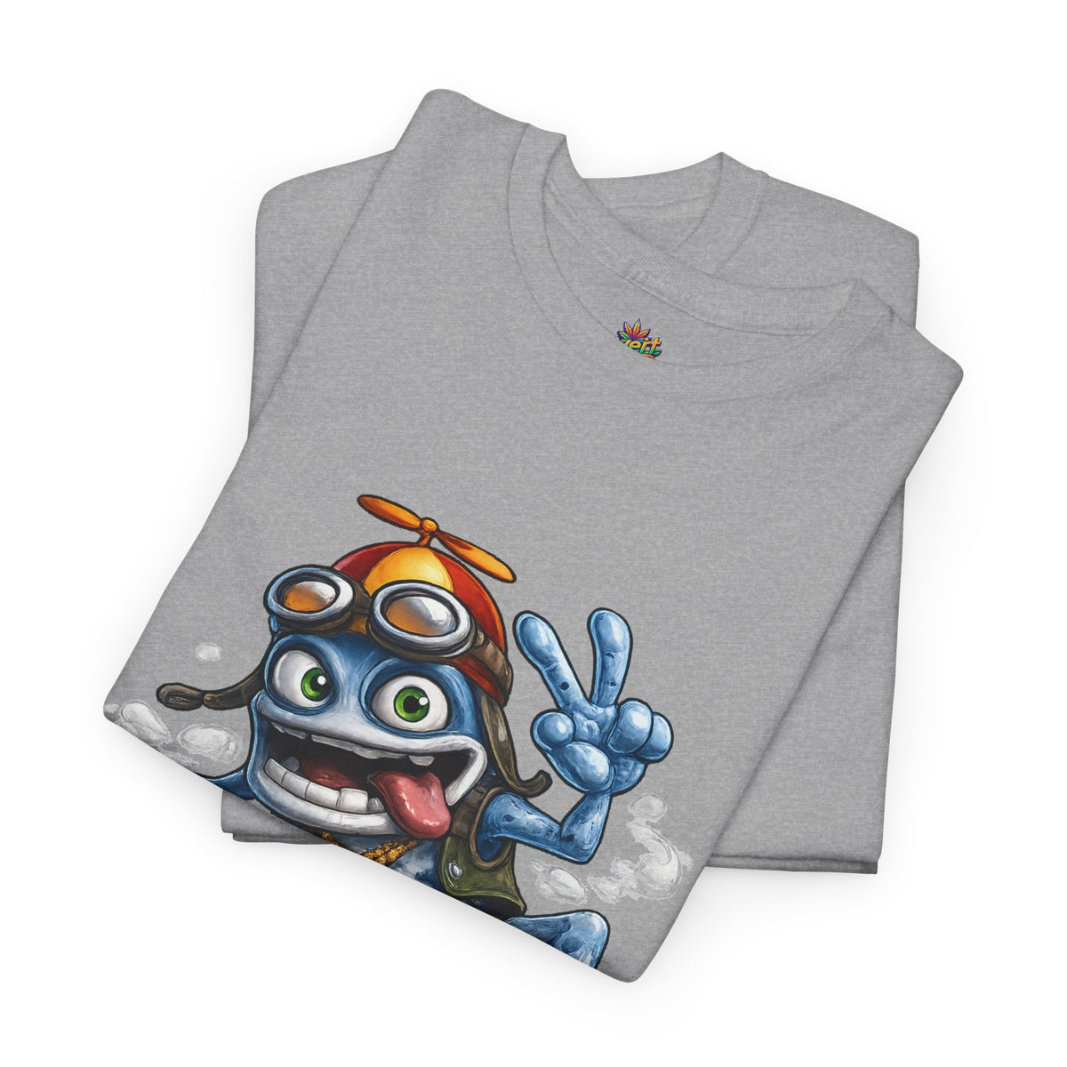 Vert Crazy Frog Vintage Style Unisex Cotton Graphic T-Shirt