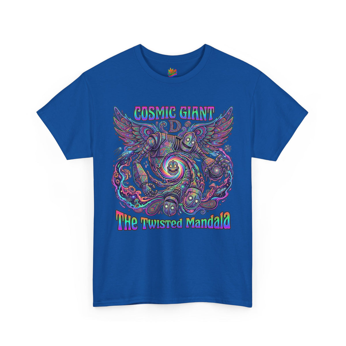 Vert Iron Giant Psychedelic Vintage Style Unisex Cotton Graphic T-Shirt