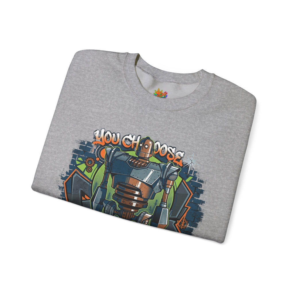 Vert Iron Giant Vintage Style Unisex Graphic Crewneck Sweatshirt