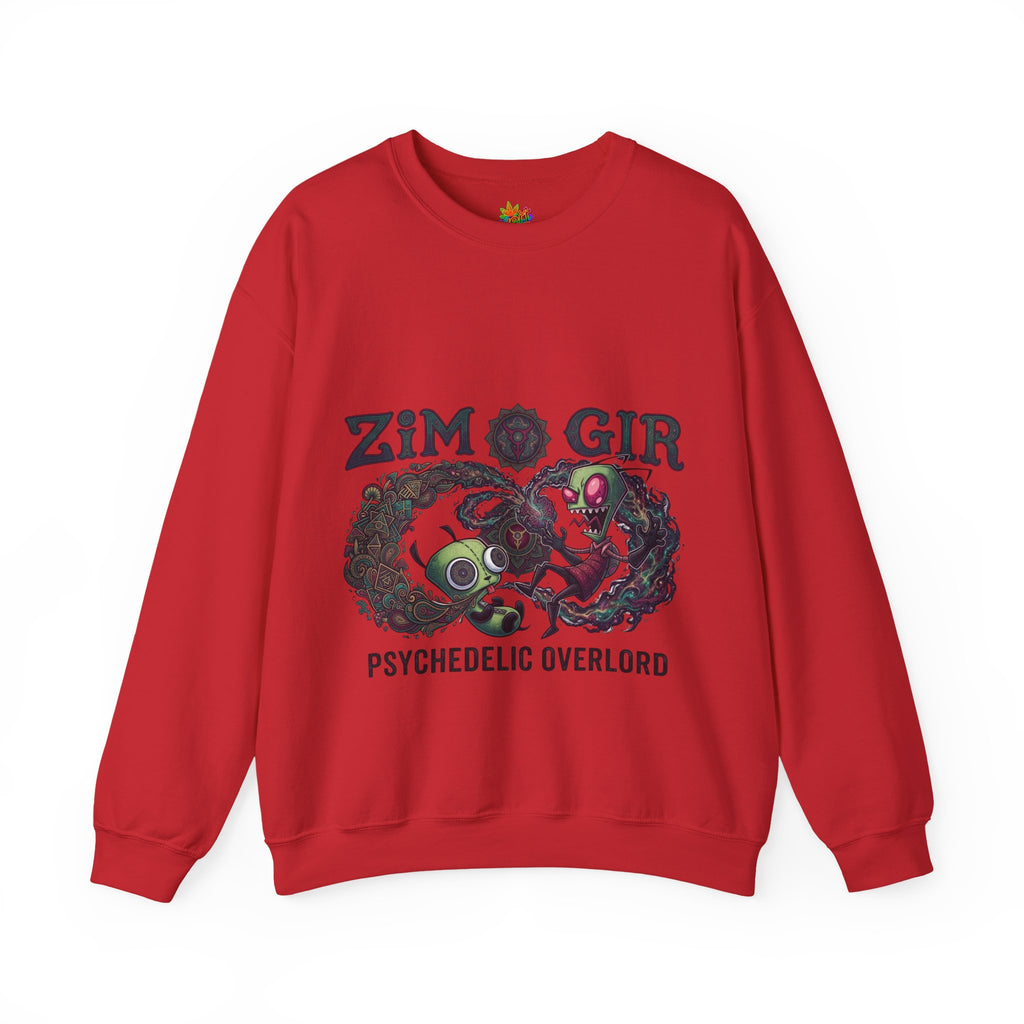 Vert Invader Zim Psychedelic Vintage Style Unisex Graphic Crewneck Sweatshirt
