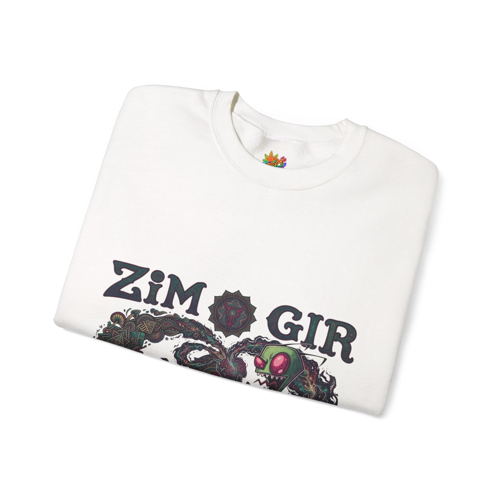 Vert Invader Zim Psychedelic Vintage Style Unisex Graphic Crewneck Sweatshirt