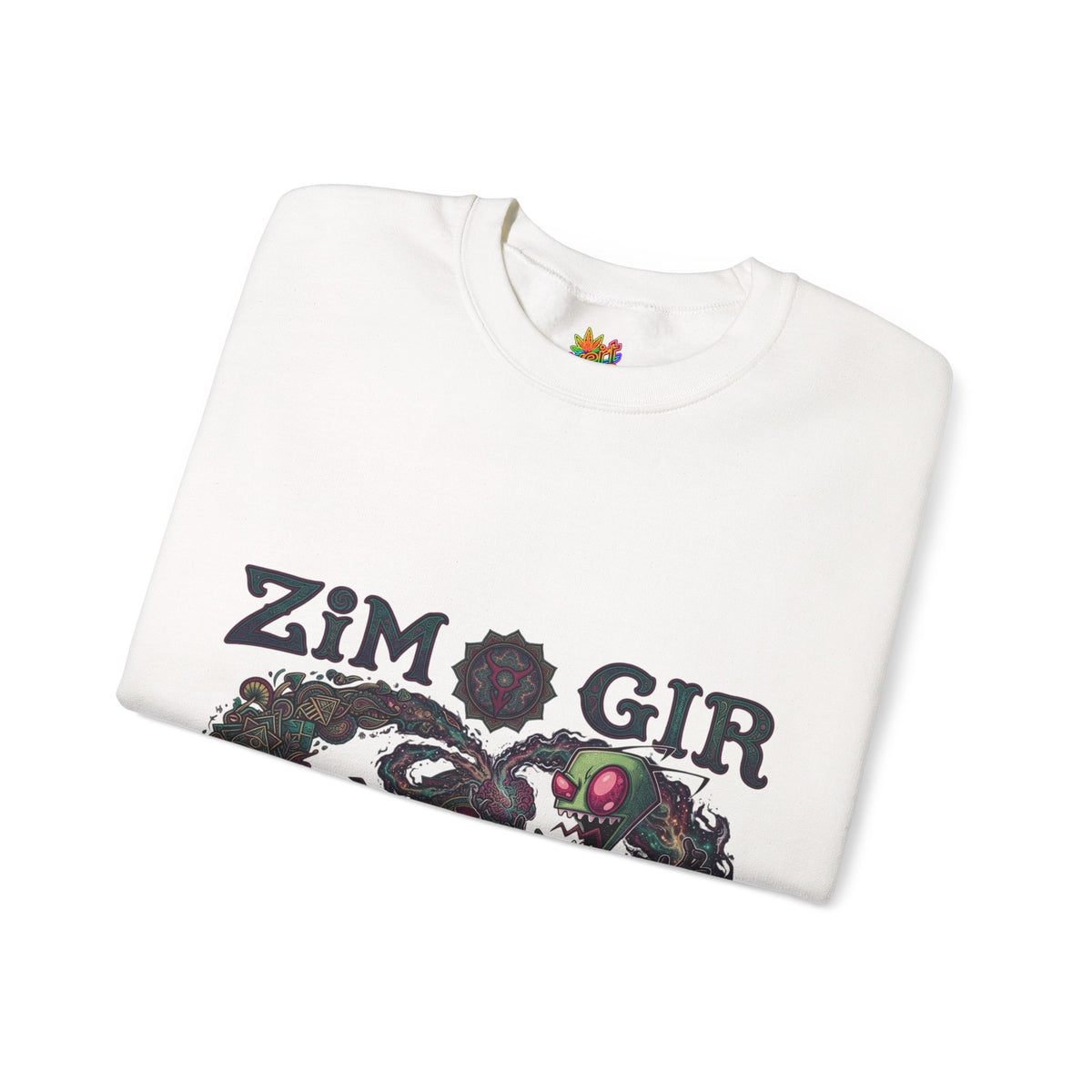 Vert Invader Zim Psychedelic Vintage Style Unisex Graphic Crewneck Sweatshirt