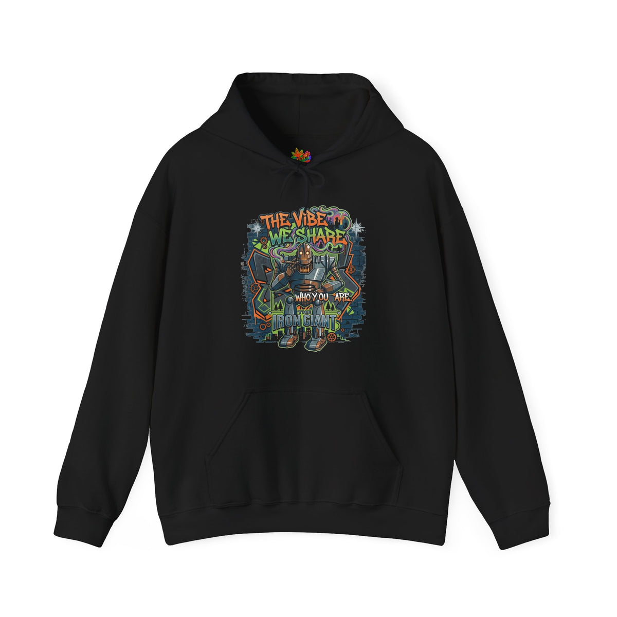 Vert Iron Giant Smoker Vintage Style Unisex Graphic Hoodie