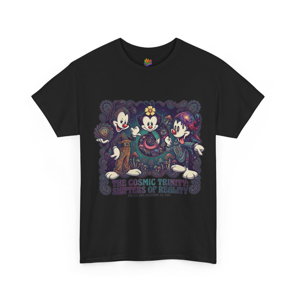 Vert Animaniacs Psychedelics Vintage Style Unisex Cotton Graphic T-Shirt