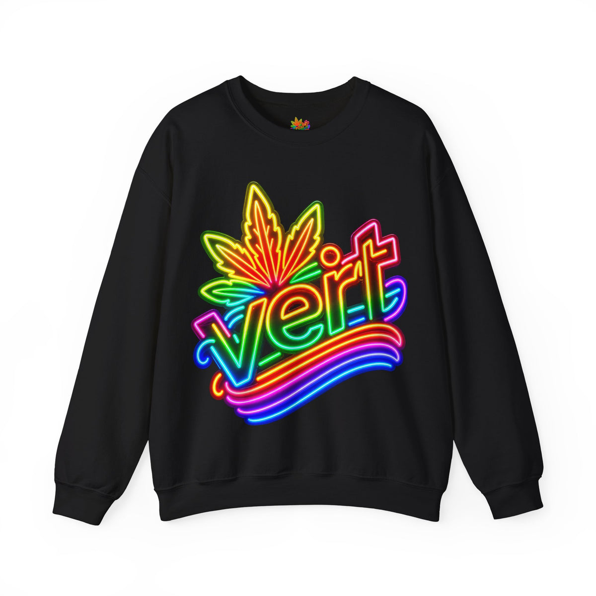 Vert Neon Logo Vintage Style Unisex Graphic Crewneck Sweatshirt