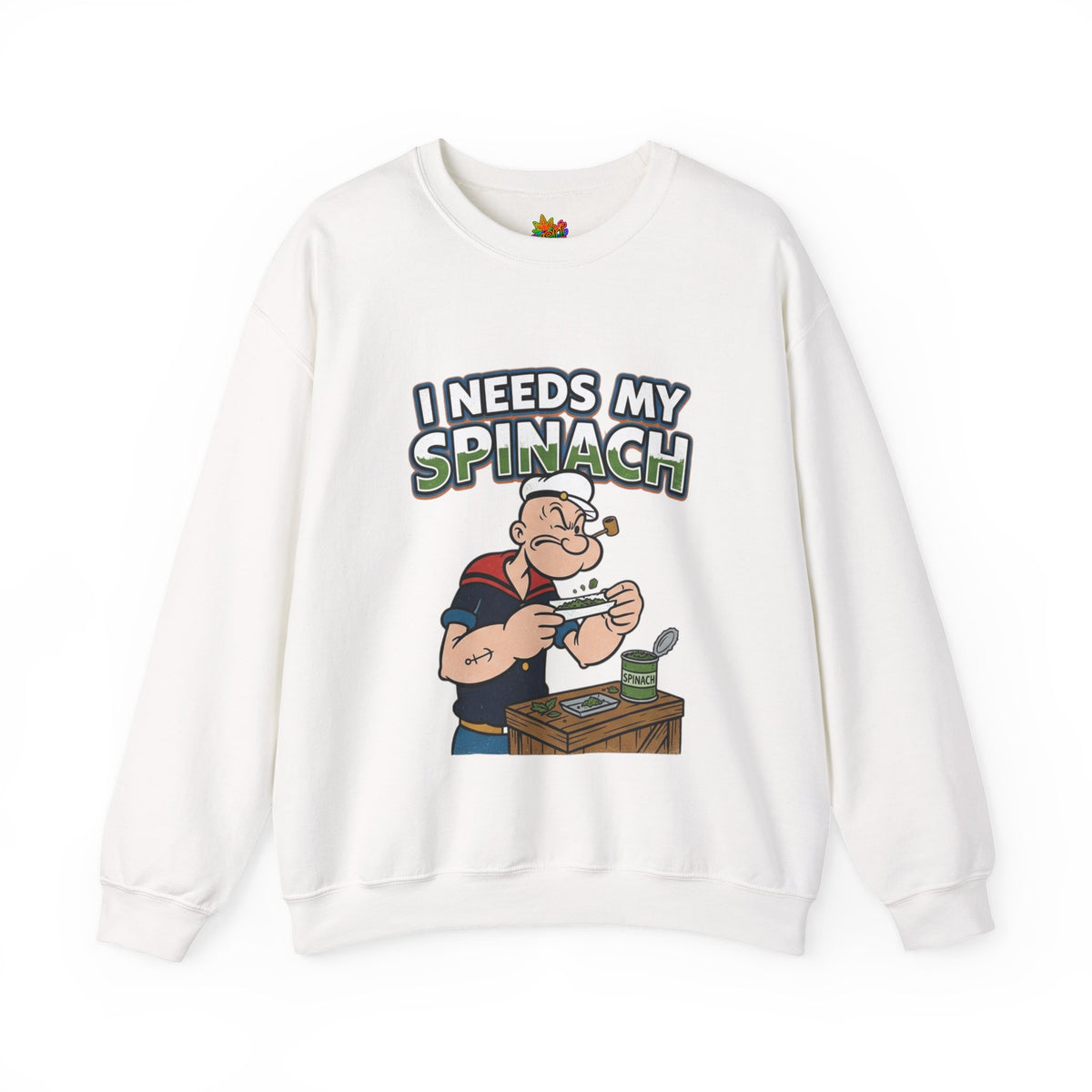 Vert Popeyes Vintage Style Unisex Graphic Crewneck Sweatshirt