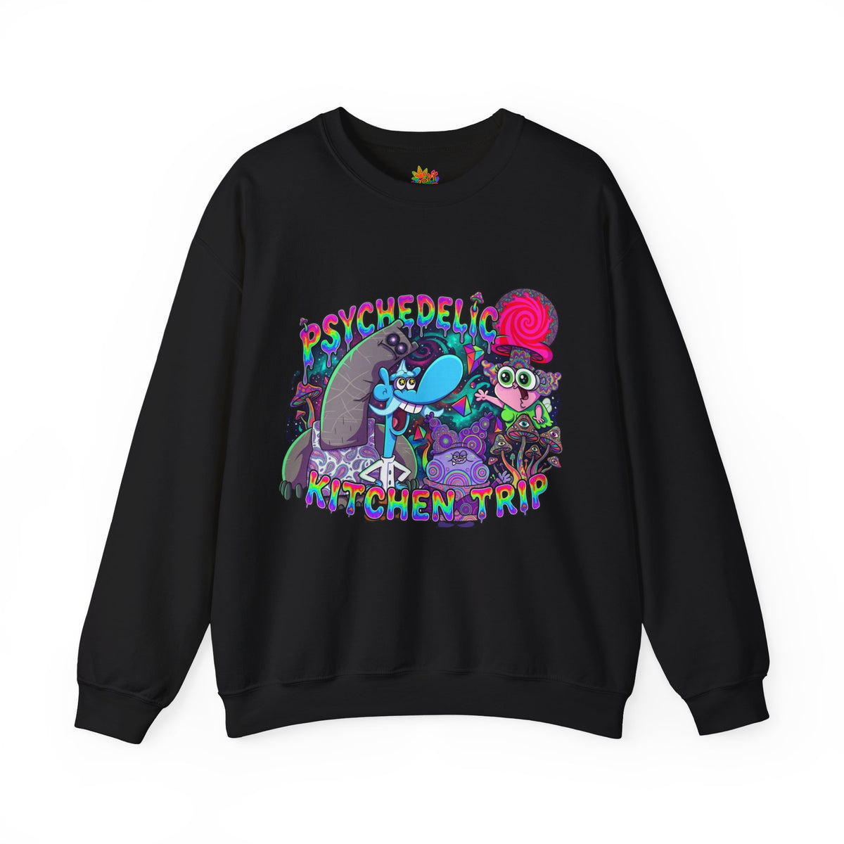 Vert Chowder Psychedelic Vintage Style Unisex Graphic Crewneck Sweatshirt