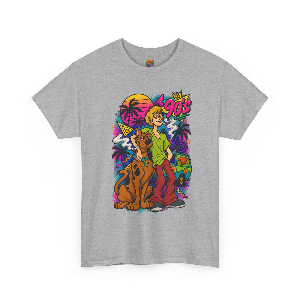 Vert Shaggy & Scooby Vintage Style Unisex Cotton Graphic T-Shirt