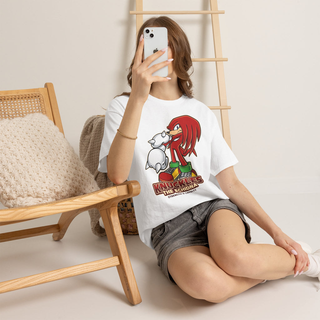 Vert Knuckles The Echidna Vintage Style Unisex Cotton Graphic T-Shirt