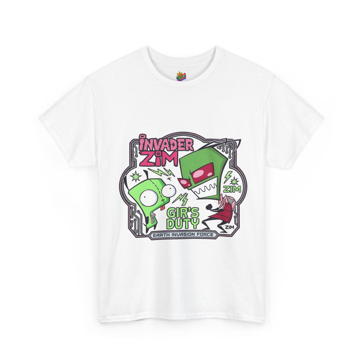 Vert Invader Zim Vintage Style Unisex Cotton Graphic T-Shirt
