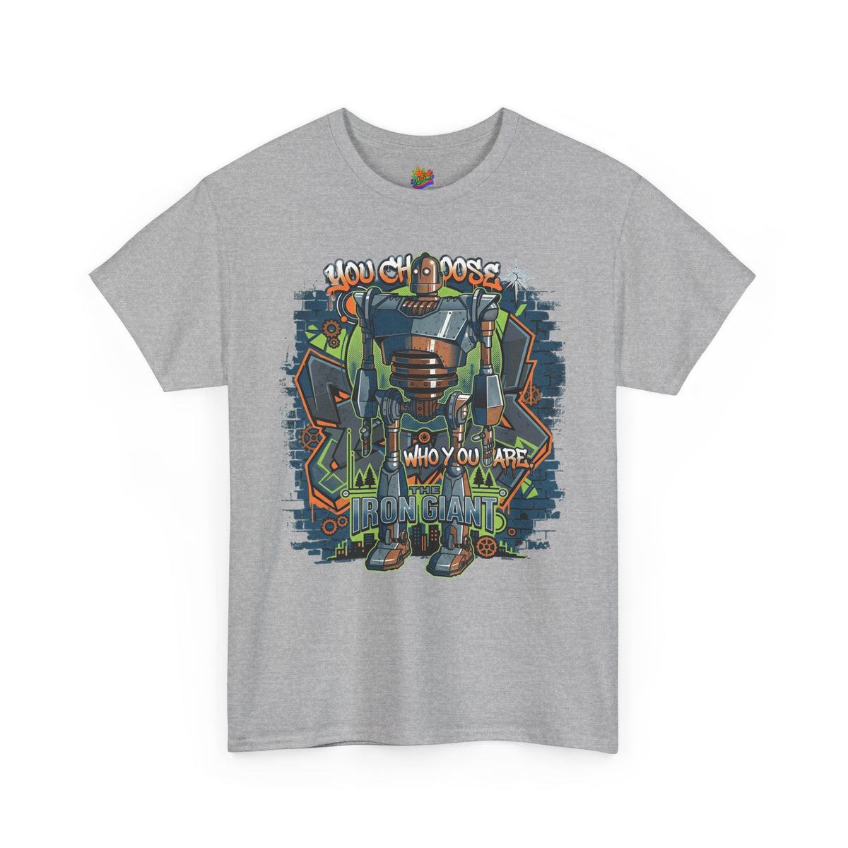 Vert Iron Giant Vintage Style Unisex Cotton Graphic T-Shirt