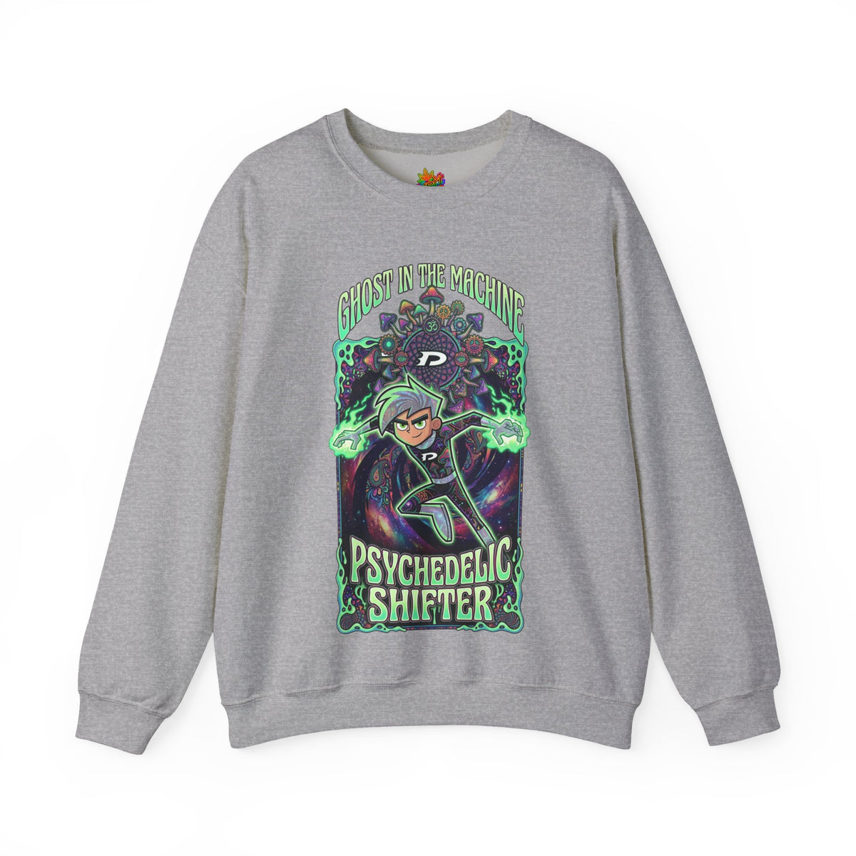 Vert Danny Phantom Psychedelic Vintage Style Unisex Graphic Crewneck Sweatshirt