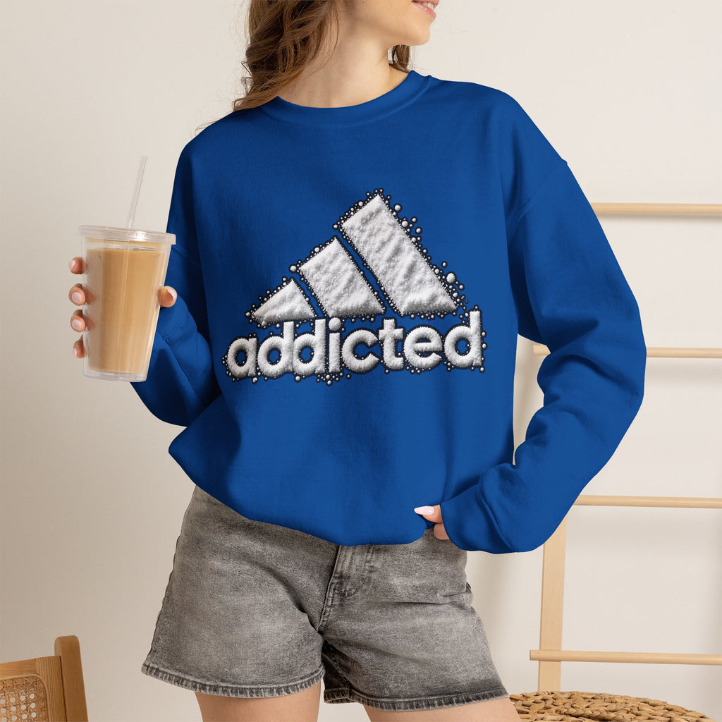Vert Addicted Vintage Style Unisex Graphic Crewneck Sweatshirt