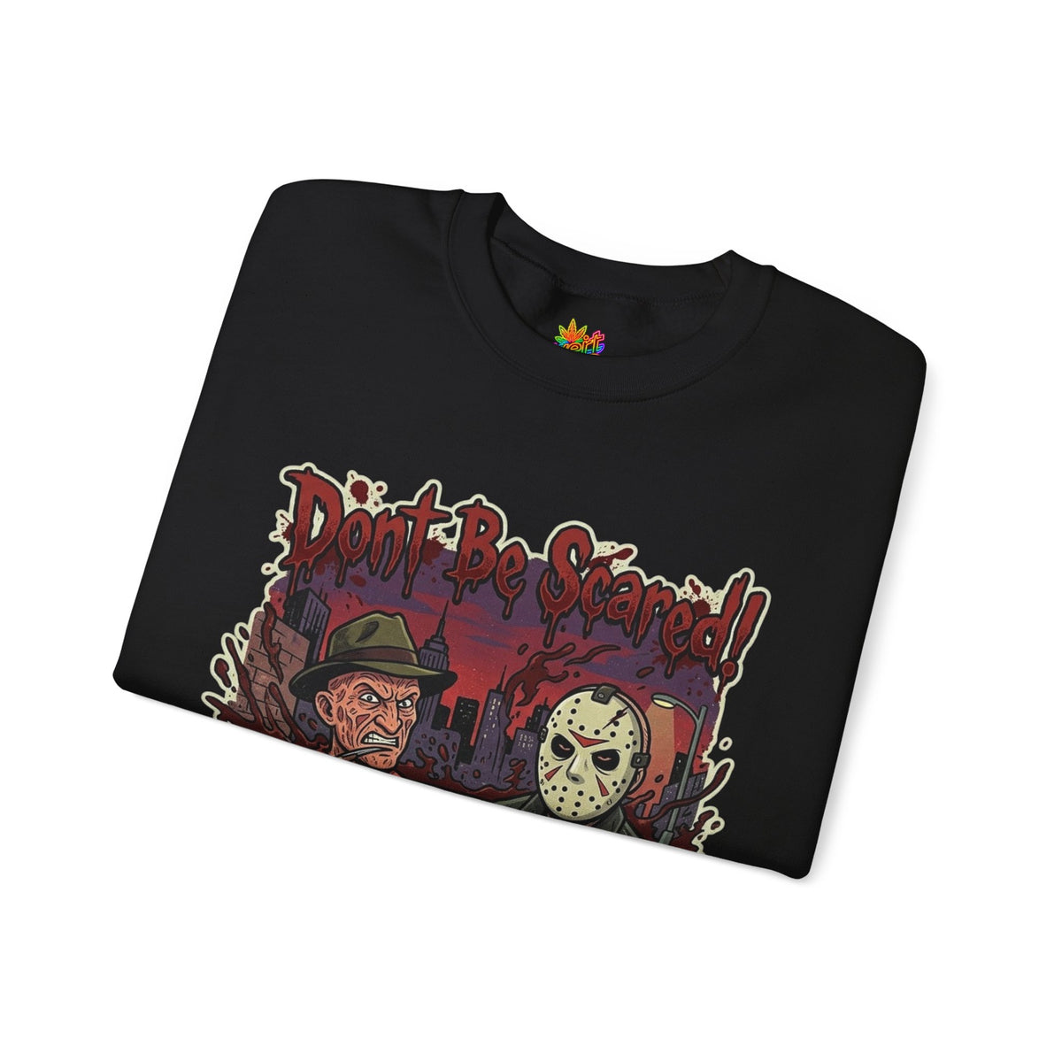 Vert Freddy & Jason Vintage Style Unisex Graphic Crewneck Sweatshirt