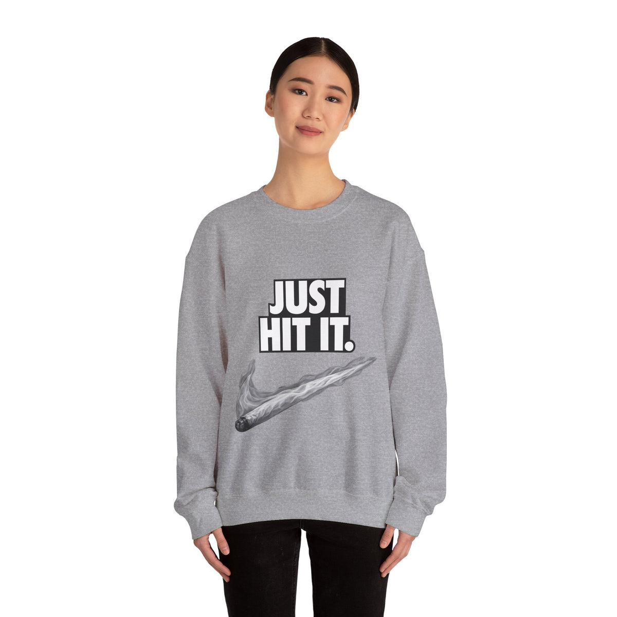 Vert Just Hit It Vintage Style Unisex Graphic Crewneck Sweatshirt