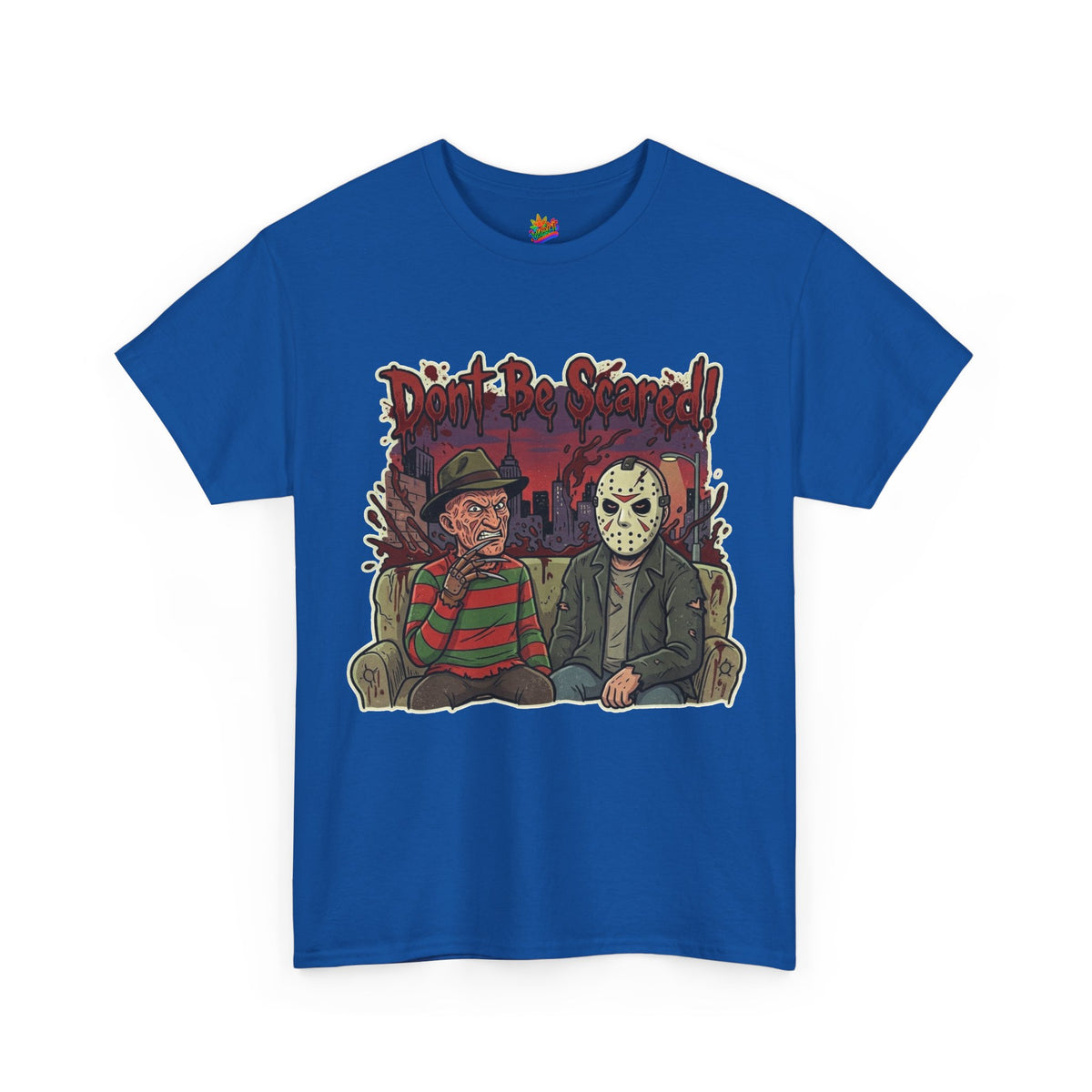 Vert Freddy & Jason Vintage Style Unisex Cotton Graphic T-Shirt