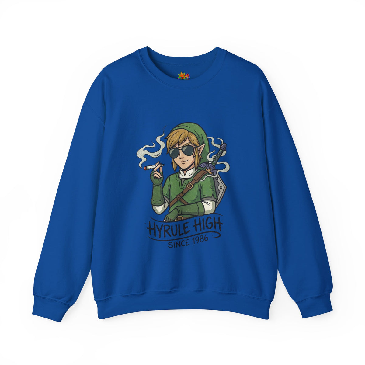 Vert Link Smoker Vintage Style Unisex Graphic Crewneck Sweatshirt