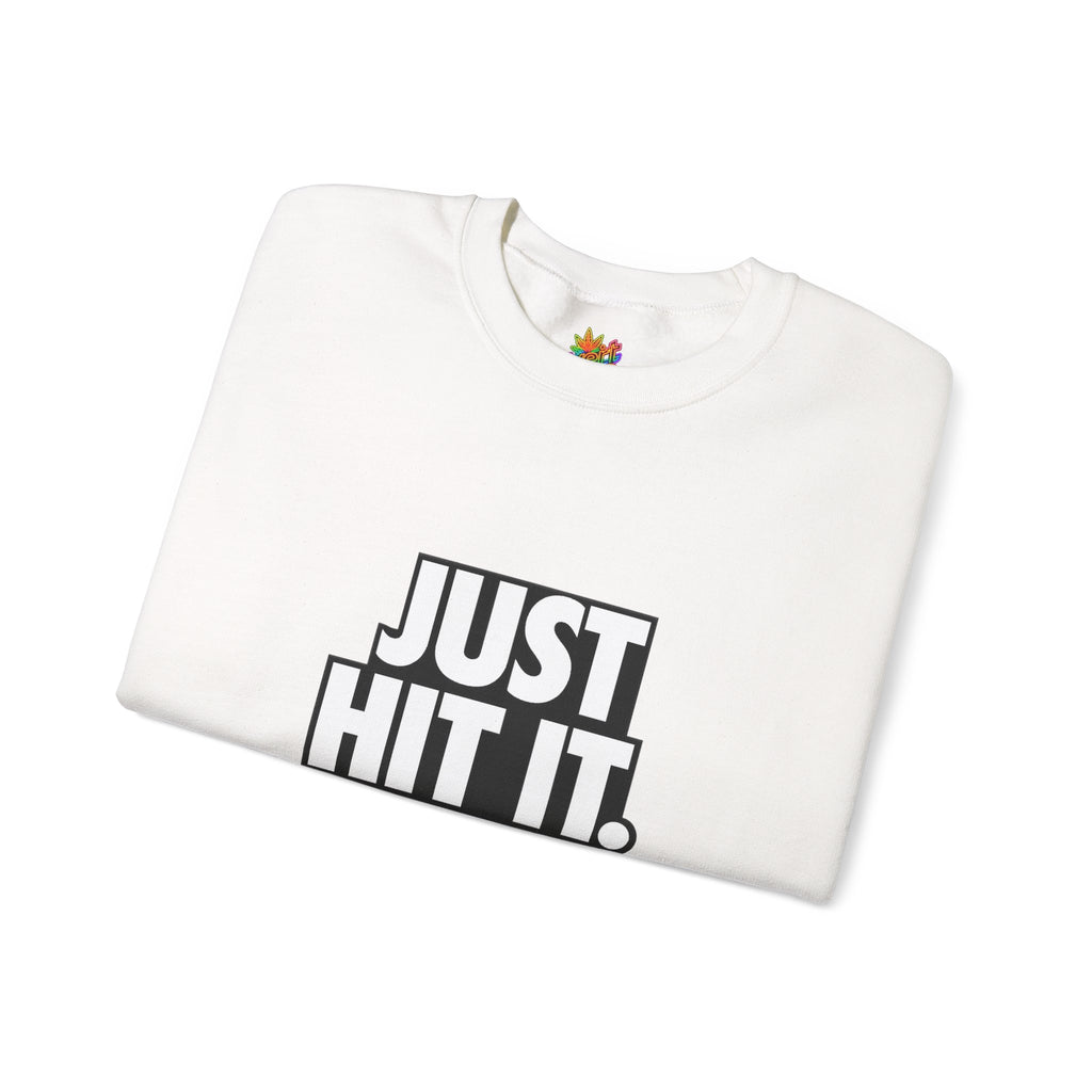 Vert Just Hit It Vintage Style Unisex Graphic Crewneck Sweatshirt