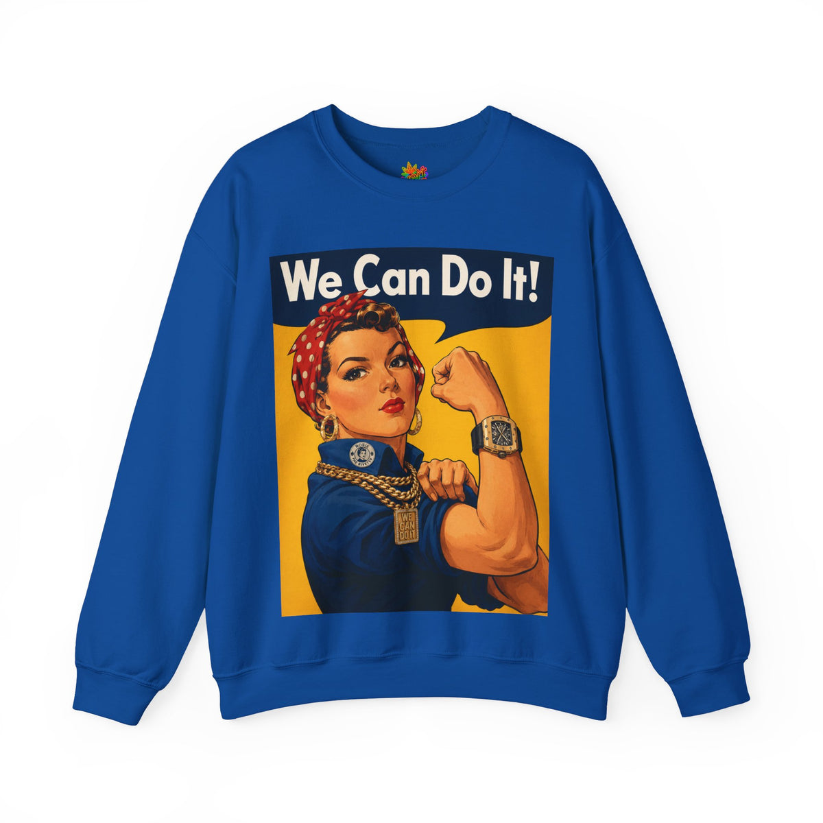 Vert "We Can Do It" Vintage Style Unisex Graphic Crewneck Sweatshirt