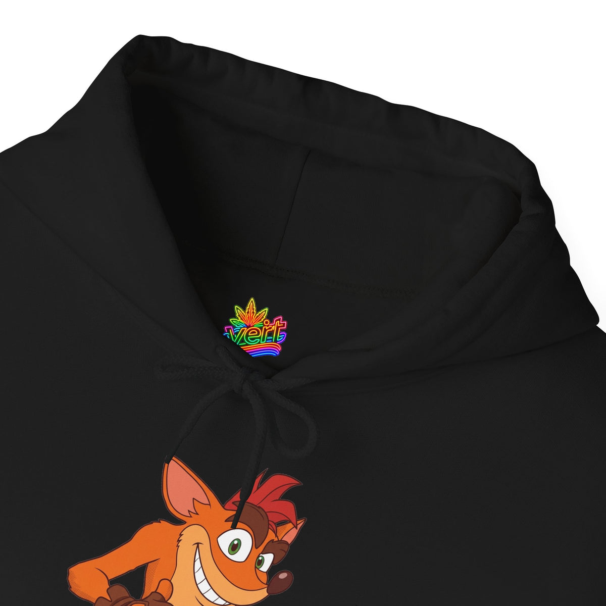 Vert Crash Bandicoot Vintage Style Unisex Cotton Graphic Hoodie