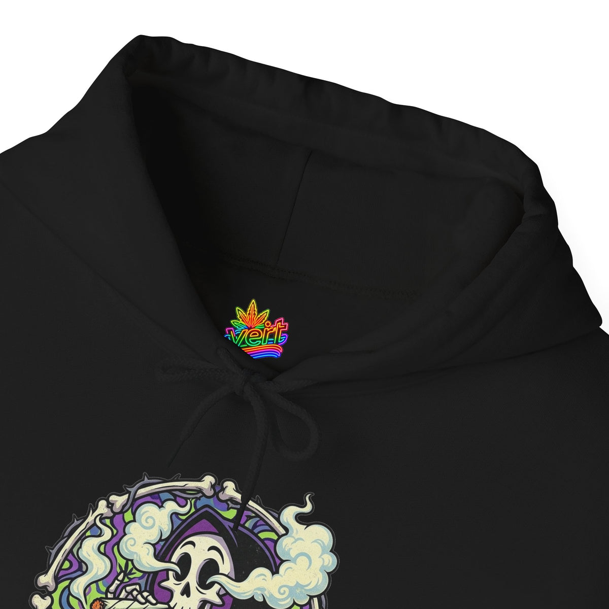 Vert Grim Smoker Vintage Style Unisex Graphic Hoodie