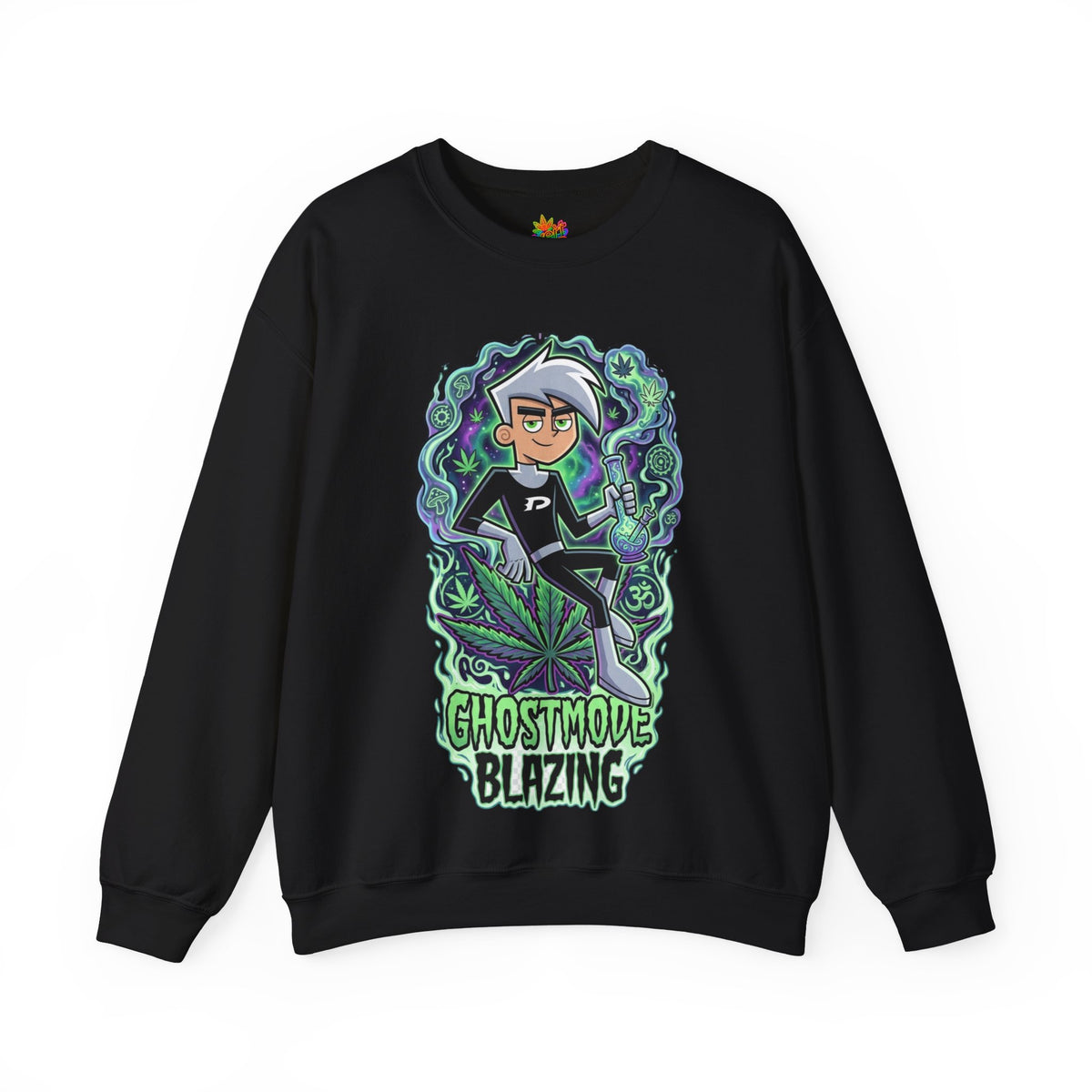Vert Danny Phantom Smoker Vintage Style Unisex Graphic Crewneck Sweatshirt
