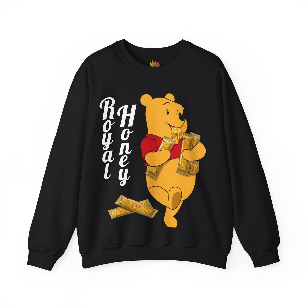 Vert Winnie The Pooh "Royal Honey" Vintage Style Unisex Graphic Crewneck Sweatshirt