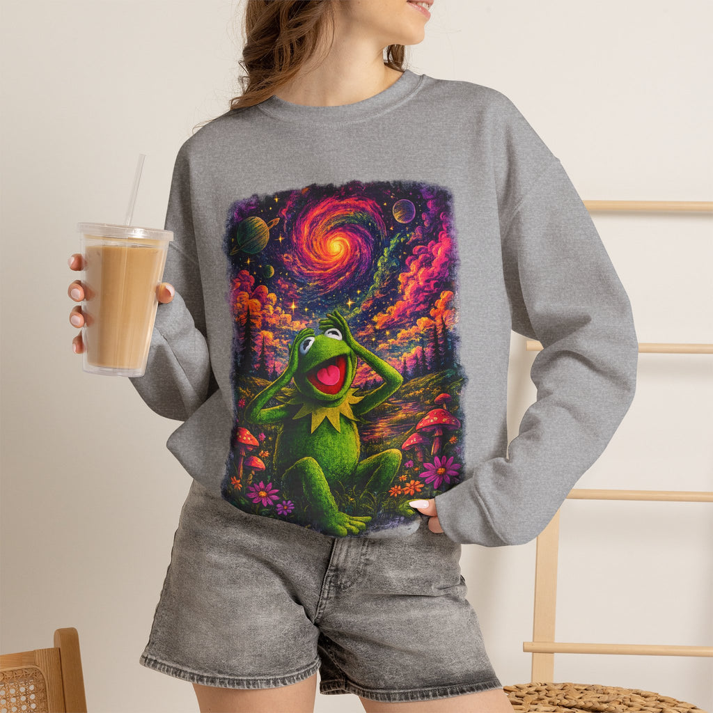Vert Psychedelic Kermit Unisex Graphic Crewneck Sweatshirt