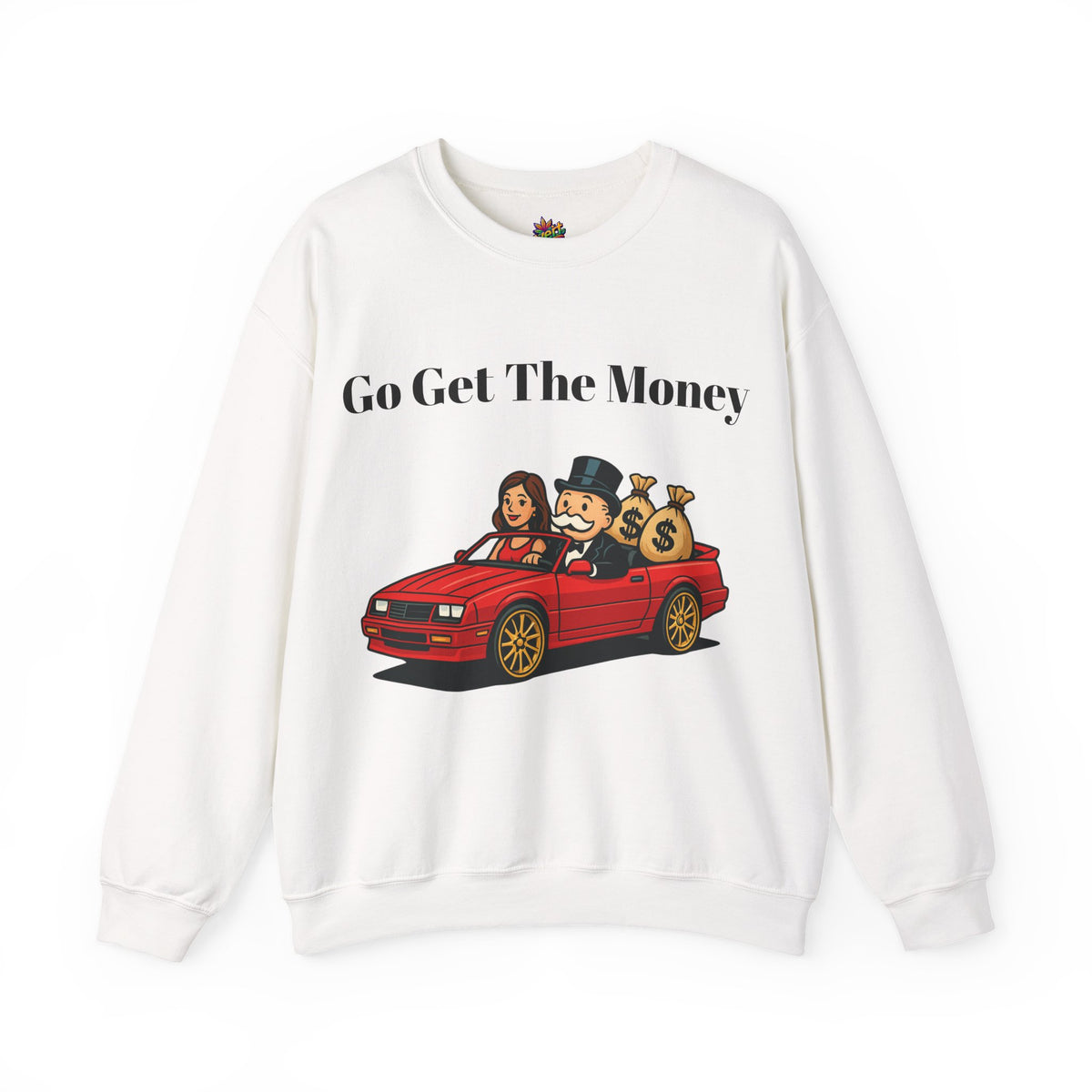Vert Monopoly Man Vintage Style Unisex Graphic Crewneck Sweatshirt