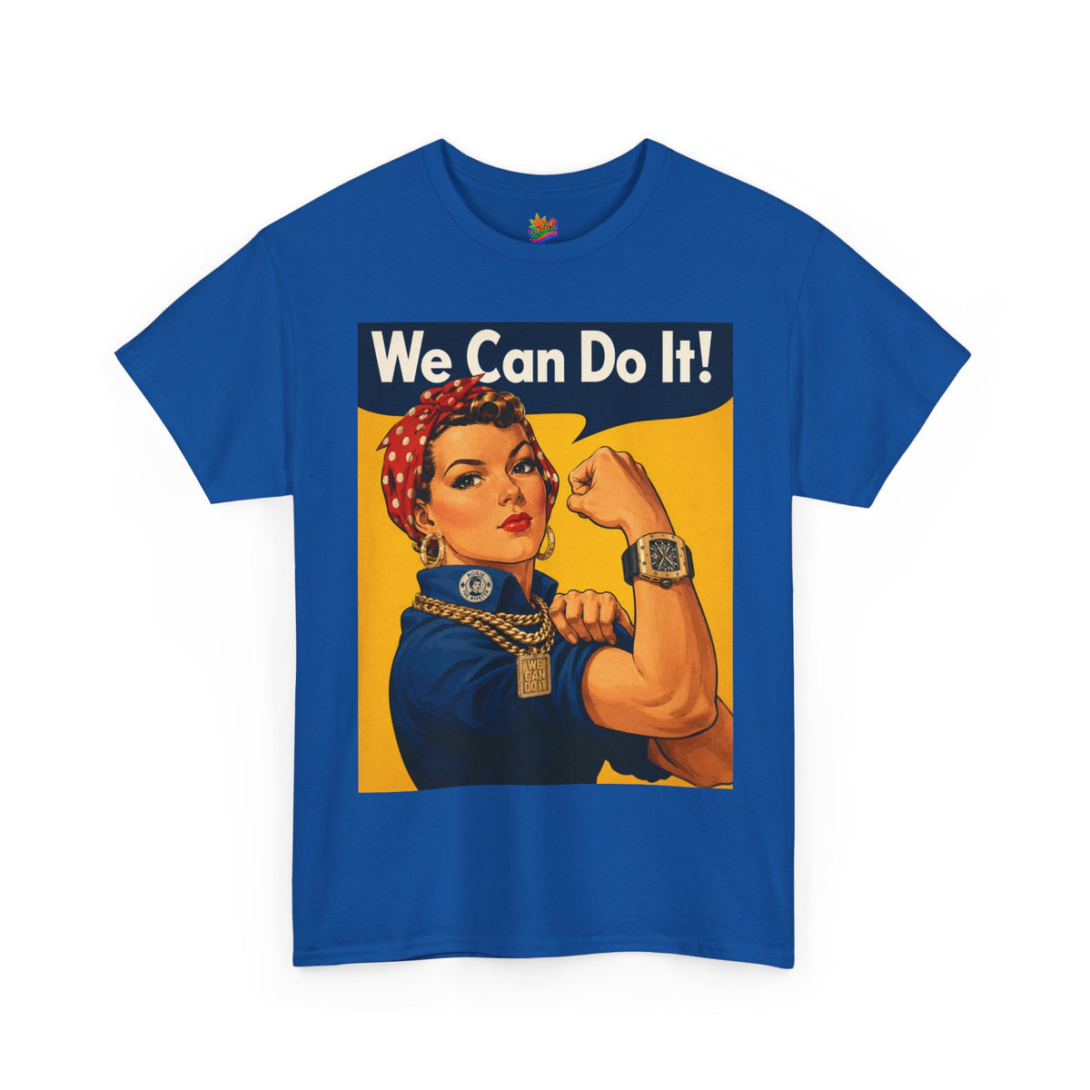 Vert "We Can Do It" Vintage Style Unisex Cotton Graphic T-Shirt