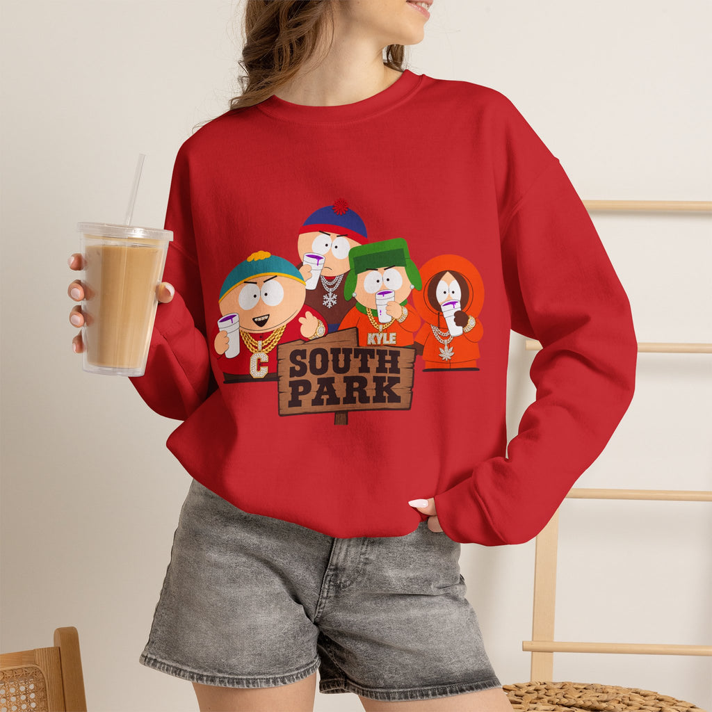 Vert South Park Double Cup Vintage Style Unisex Graphic Crewneck Sweatshirt