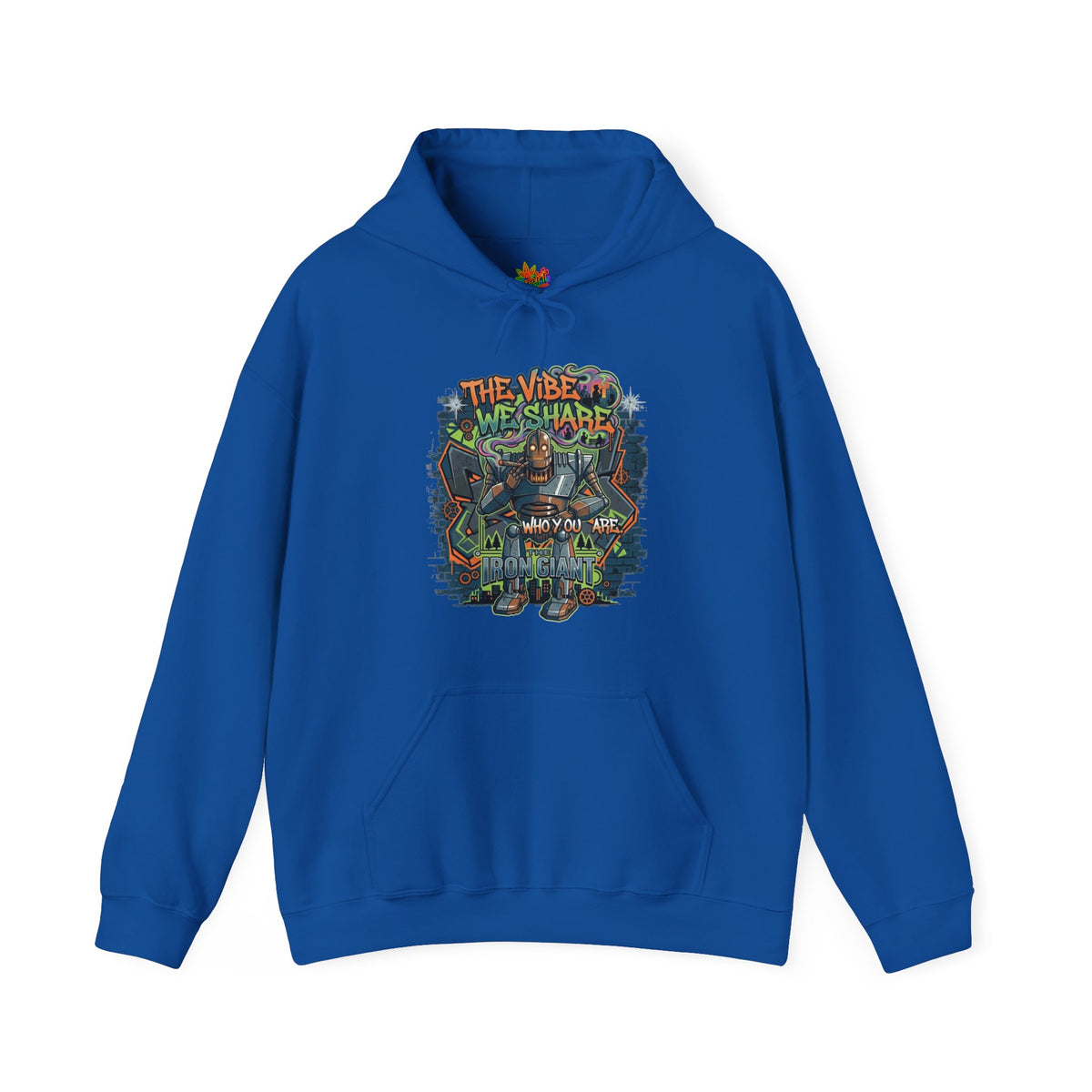 Vert Iron Giant Smoker Vintage Style Unisex Graphic Hoodie