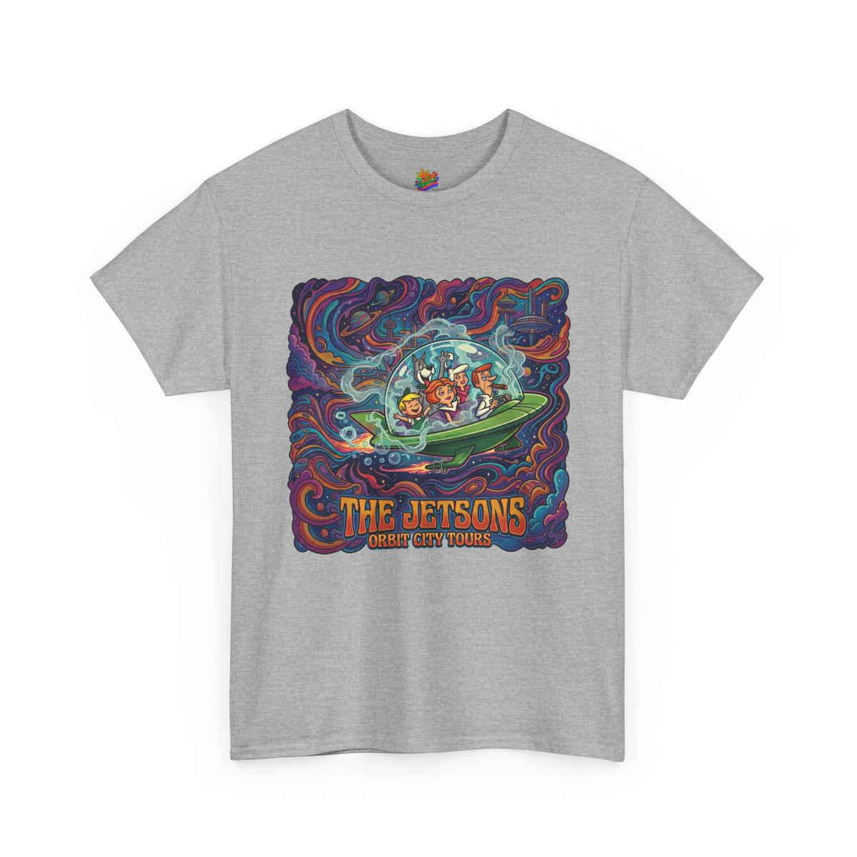 Vert Jetsons Smoker Vintage Style Unisex Cotton Graphic T-Shirt