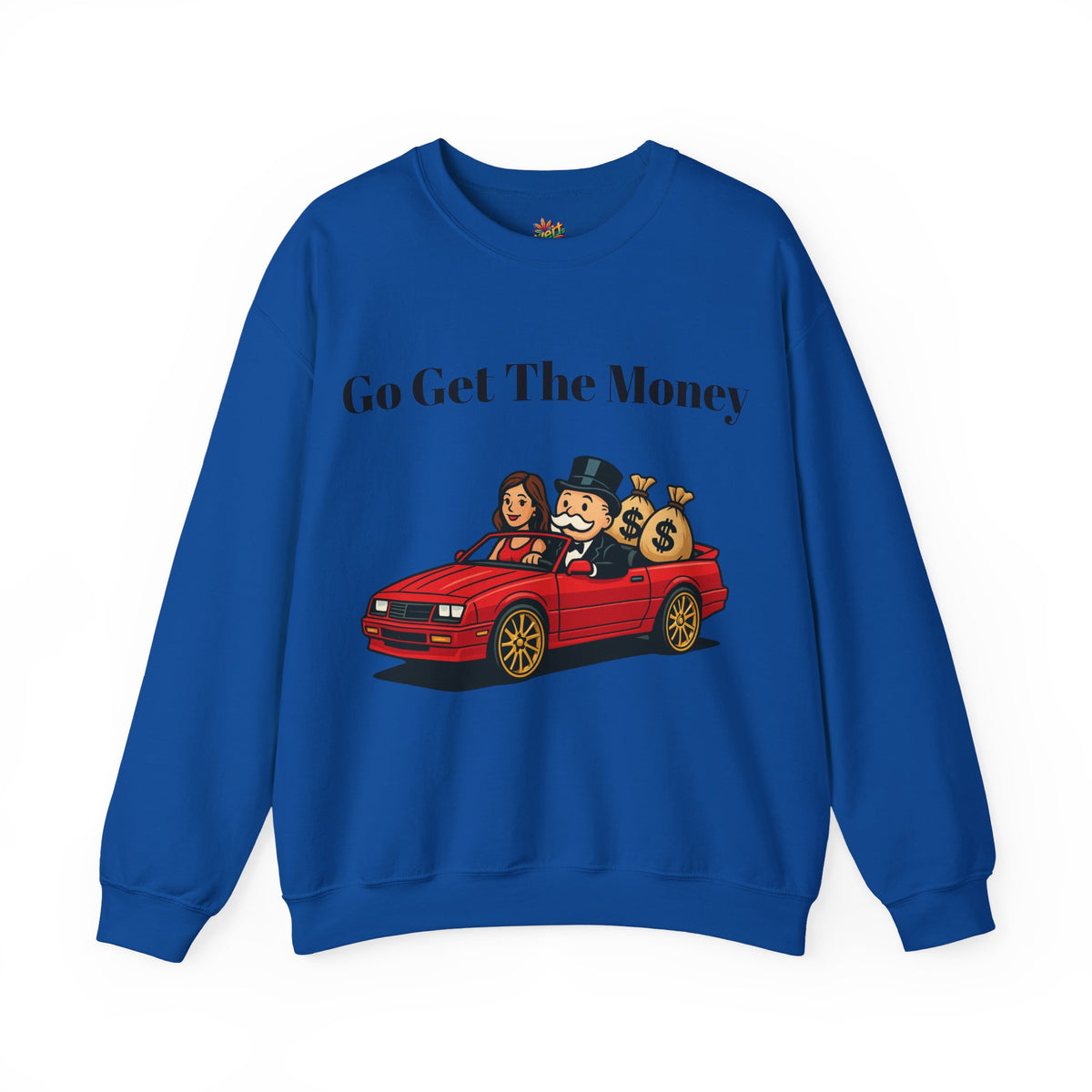 Vert Monopoly Man Vintage Style Unisex Graphic Crewneck Sweatshirt