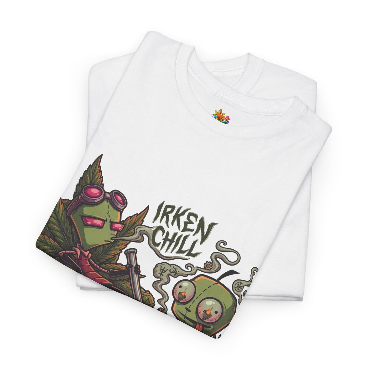 Vert Invader Zim Smoker Vintage Style Unisex Cotton Graphic T-Shirt