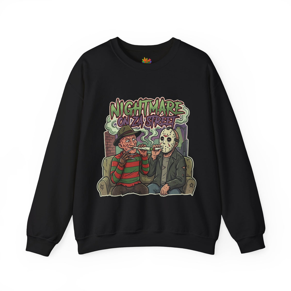 Vert Freddy & Jason Smoker Vintage Style Unisex Crewneck Sweatshirt