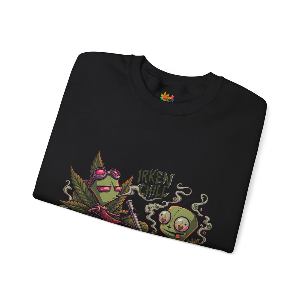 Vert Invader Zim Smoker Vintage Style Unisex Graphic Crewneck Sweatshirt