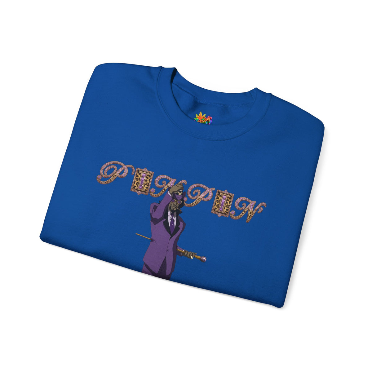 Vert Pimp Named Slickback Vintage Style Unisex Graphic Crewneck Sweatshirt