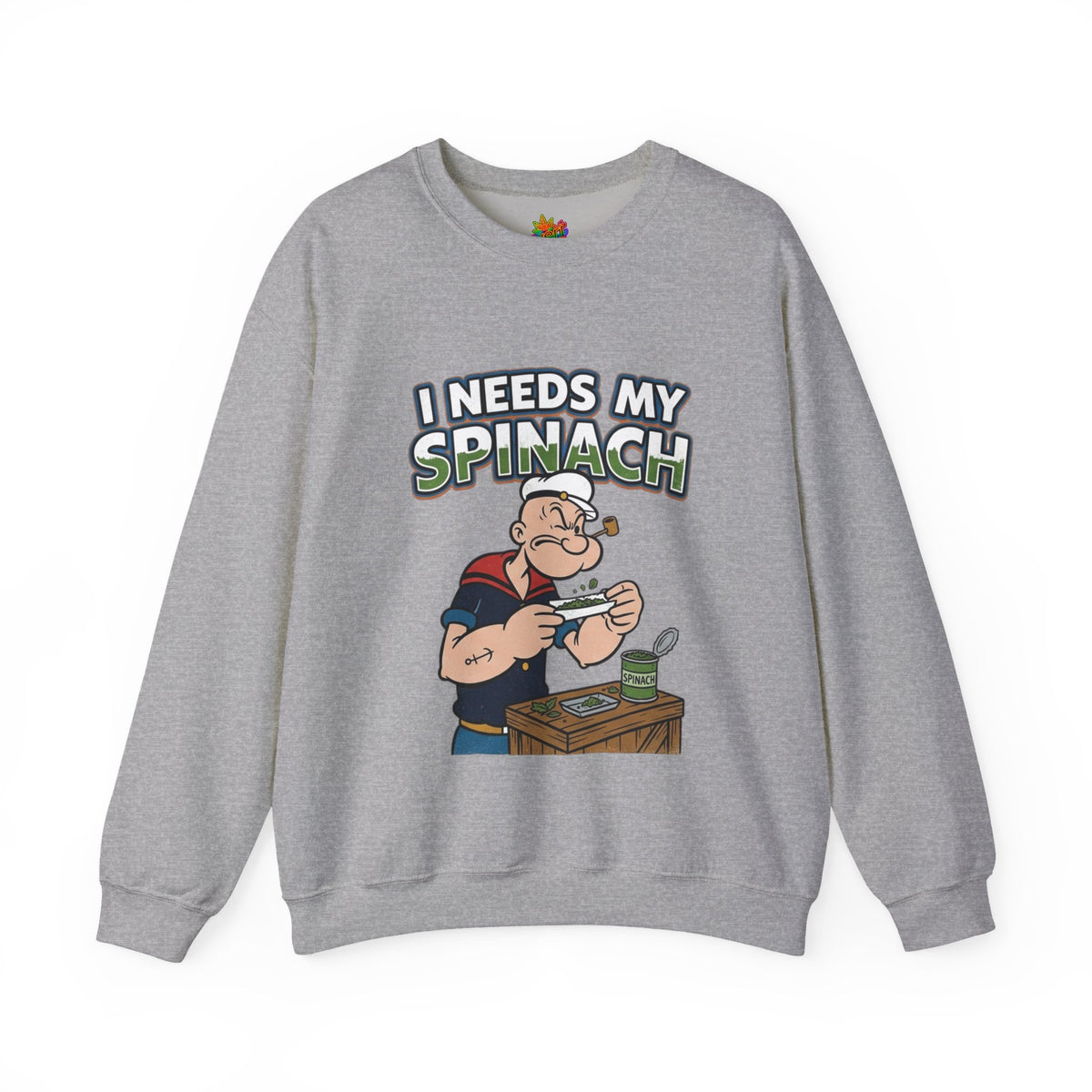 Vert Popeyes Vintage Style Unisex Graphic Crewneck Sweatshirt